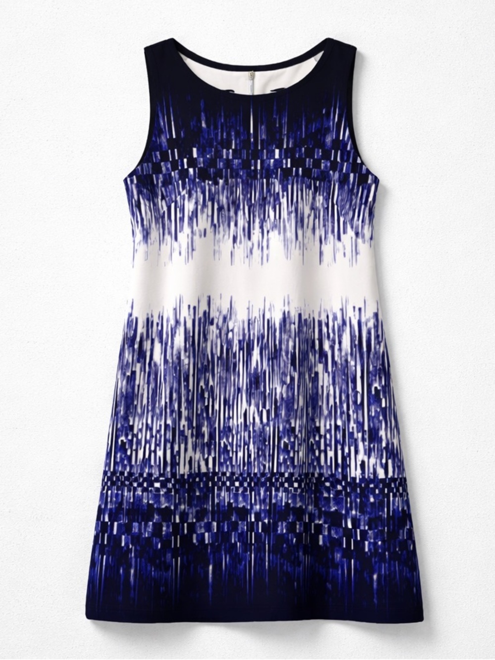 Vince Camuto Sleeveless Zip Closure Blue Abstract Print Career Dress - Picture 1 of 10